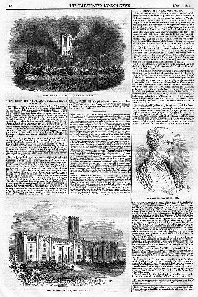 isle of Man King Wiliam College fire
